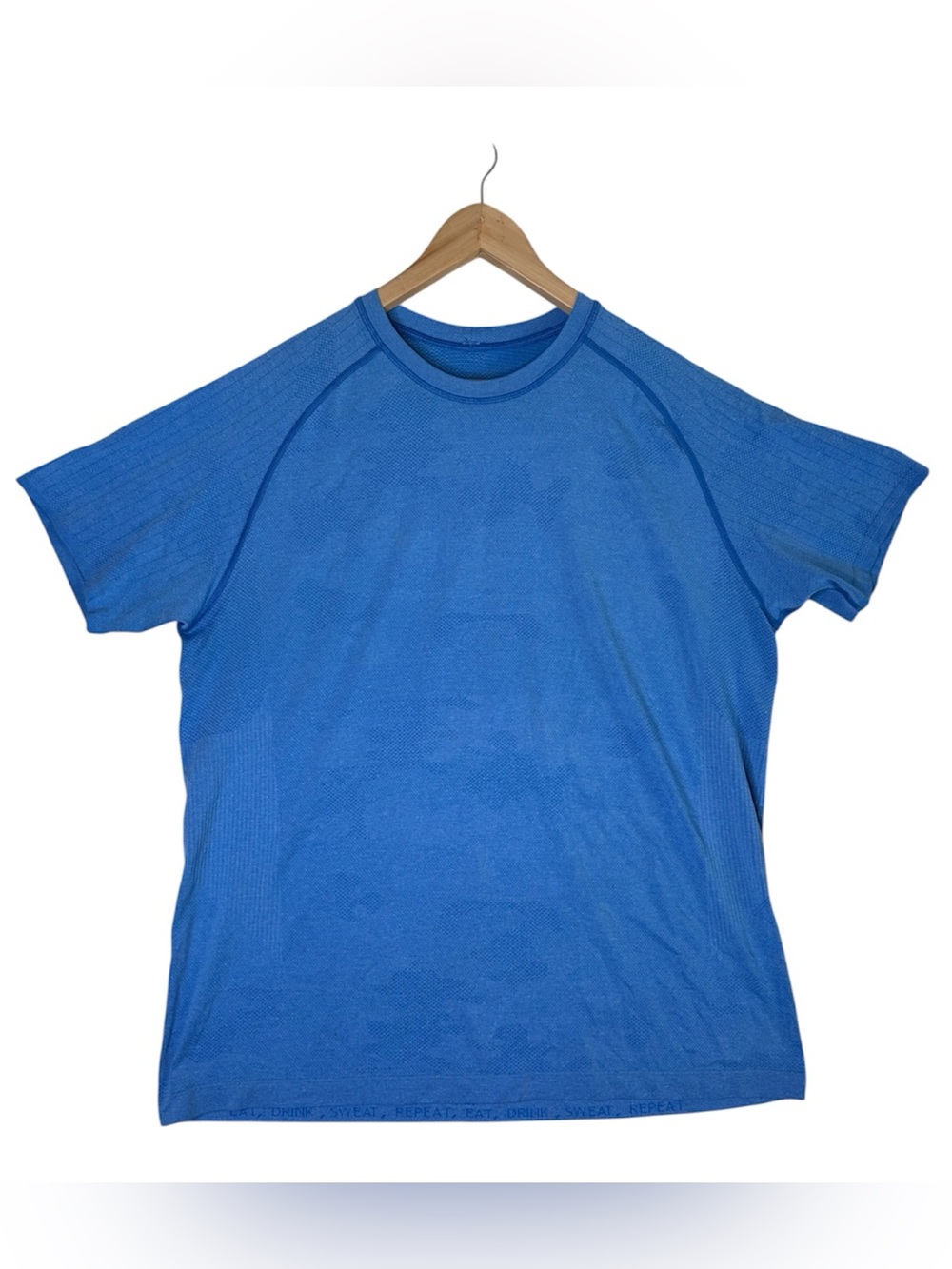 Lululemon Metal Vent Tech Short Sleeve Shirt Camo Print Blue Men's Size XL
